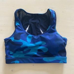 Blue Camo Zyia Sports Bra